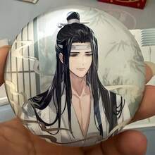 1枚《魔道祖师》动漫周边魏无羡&蓝忘机胸针，收藏礼品，《魔道祖师》系列金属动漫徽章，生日礼物，节日礼物，收藏礼品 - 彩色 - 查看 4