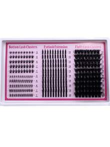 285 piezas de rizador de pestañas, extensiones de pestañas 4 en 1 120D, longitud de 5-20 mm, extensiones de pestañas inferiores DIY, extensiones de pestañas de dibujos animados, extensiones de pestañas de visón denso reutilizables, adecuadas para cualquier ocasión - Ver 8