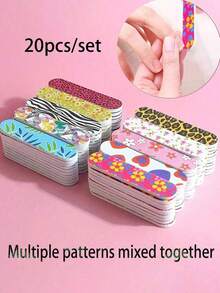 100/50/30/20/13/5/1pc Double-Sided Durable Portable Mini Nail File, Suitable For Natural Nails And Artificial Nails, Compact Colorful Design, Perfect For Manicure And Pedicure - Multicolor - View 21