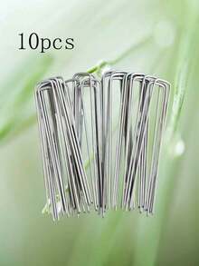80pcs Heavy Duty U-Shaped Garden Nails, Metal Garden Pegs, Suitable For Securing Garden Fabrics, Fences And Lawns, Heavy Duty Yard Nails For Controlling Fabrics And Lawn Decor - U-shaped Ground Stakes - View 8