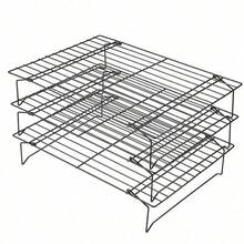 1/3 chiếc, Giá làm nguội nhiều tầng cho bánh quy, bánh ngọt, v.v. - Làm nguội nhiều mẻ bánh quy, bánh nhiều lớp hoặc đồ ăn nhẹ, màu đen - màu đen - Xem 7
