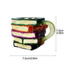 Handcrafted 3D Book Mug Artistic Water Cup A Unique Gift For Literature Lovers And Bookworms A Must-Have For Book Collectors - Multicolor - View 3