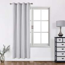 1 pieza Cortina de estrella hueca, de poliéster con doble capa de encaje transparente, cortina oscurecedora para ventana de dormitorio, cortina con estilo de princesa único y lindo, adecuada para días festivos - Gris Claro - Ver 20