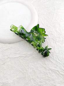 1pc Bamboo Casual Rhinestone Barrette, Hair Claw Suitable For Daily Wear - Multicolor - View 5