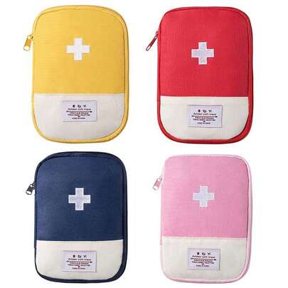 1pc Home Medicine Storage Bag, First Aid Mini Medicine Box, Travel Outdoor Portable Small Medical Emergency Kit