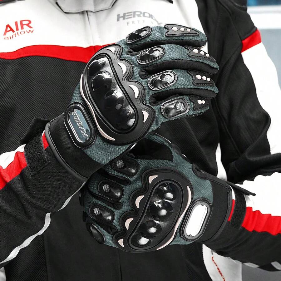 1 Pair Motorcycle Gloves Riding Glove Racing Protection Full Finger Moto Gloves Touch Screen Riding Moto Protective Anti-Fall Racing Motocross Waterproof Gloves Bike Motorcycle Accessories Riding Essentials For Women Men Rider Gifts