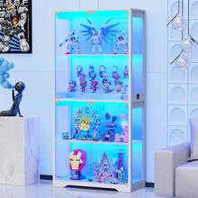 BROTTAR Glass Display Case, 4-Tier Curio Cabinet With 3 Color Lights For Collectibles, Display Cabinet With Glass Doors, Human Body Sensor, Bookcase With 4 Shelves - 查看 10