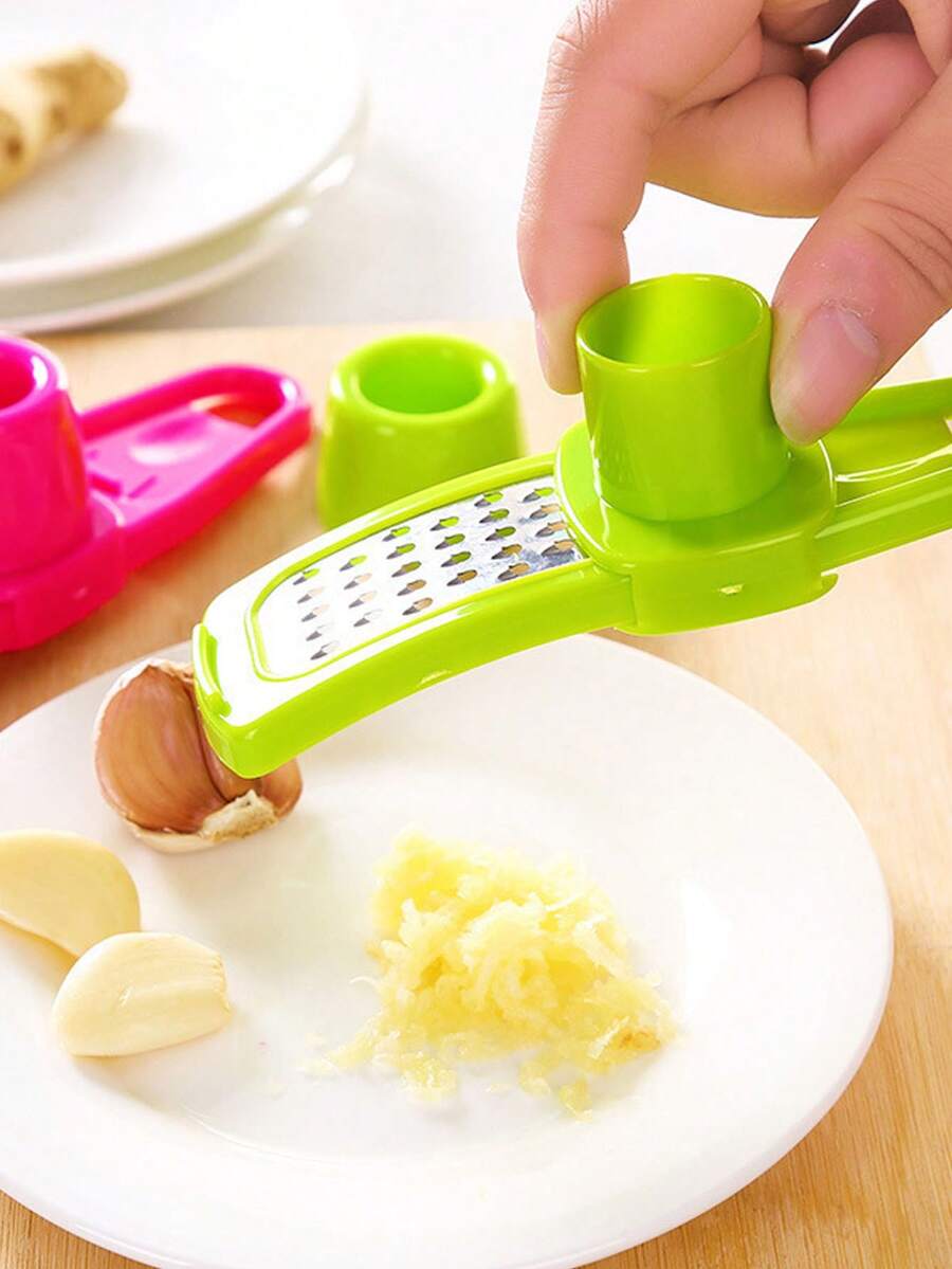 多功能蒜蓉研磨器，创意蒜蓉器，压蒜器，剥蒜器，蒜蓉压碎器，厨房工具 - 彩色 - 查看 1