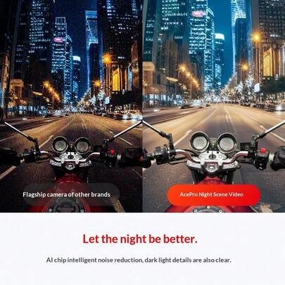 Insta360 Ace Pro action camera, 8K image quality, intelligent image stabilization, perfect for motorcycle riding, outdoor diving, and Vlogging, pocket-sized camera