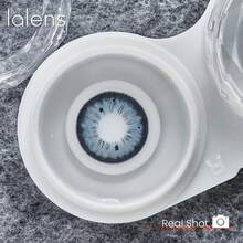 Lalens 1對 6個月拋棄式韓系設計時尚Y2K彩色隱形眼鏡，14.2mm 8.6mm，NVP HEMA 含水量38%，自然彩色柔軟透氣鏡片，放大效果適用於淺色和深色眼睛，日常妝容，春季派對，女孩、學生的生日禮物，美妝彩色隱形眼鏡 - 查看 10