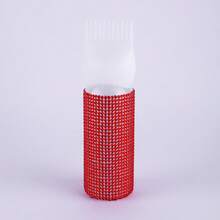 1pc 120ml Crystal Rhinestone Hair Oil Bottle With Comb, Suitable For Salon And Home Use - View 14