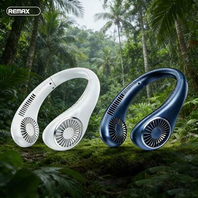 REMAX مروحة يدوية محمولة F23: ثلاثة مستويات لضبط سرعة الرياح، تشغيل هادئ، ضرورية للتبريد أثناء النزهات الصيفية