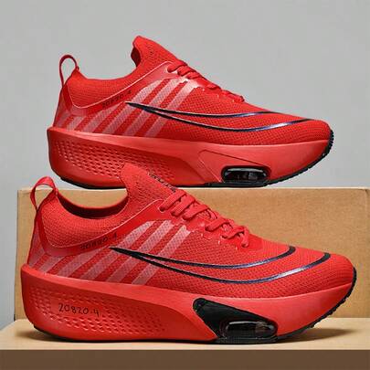 Men's Road Running Shoes, Featuring Carbon Fiber Board Technology - Lightweight Cushioned Sports Shoes, Non-Slip TPU/Rubber Outsole, Breathable Design, Suitable For Marathon, Gym Training - Unisex For Youth And Adults, All-Season Performance Shoes, Fitness Workout Sneakers, Dynamic Colors, Secure Fit, High-Efficiency Footwear, Active Lifestyle