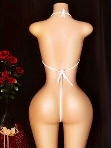 Sexy Cosplay Costume Maid Uniform Lolita Bra And Panty Set Cosplay Cow Fun Lingerie Sexy Outfits Anime Bikini - 白色 - 查看 6