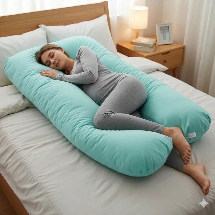 Pregnancy & Nursing Pillows - Aqua Green - View 1