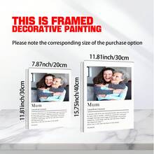 1pc Personalized Mother's Day Digital Photo Collage, Custom Poster With "Personalized Mother Definition" Text, Beautiful Photo Gift For Mom, Custom Wall Art, Photo Customization, Customizable Product, Optional Frame - Multicolor - View 7