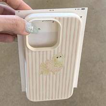 1 chiếc ốp lưng điện thoại bằng chất liệu TPU, họa tiết mèo con sọc hồng dễ thương, tương thích với iPhone 17 Pro Max/17/16 Pro Max/15/13/12/11, S20 FE/A15/S24/A55, Note 11/Note 12/Note 13 Pro, ốp lưng bảo vệ mềm mại, chống rơi vỡ, bao phủ toàn diện. - trắng - Xem 3