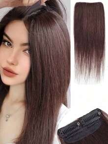6~10inch Thick Hair Piece Clip In Hair Extensions Adding Hair Volume Fluffy Invisible Hairpin Hairpiece Blended Hair Short Straight Hair Piece For Thinning Hair - Multicolor - View 13