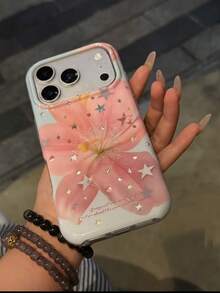Ốp lưng điện thoại họa tiết hoa ly hồng tối giản phong cách Hàn Quốc mùa xuân/hè dành cho iPhone 17 Pro, 16 Pro Max, 14, 15, chống rơi vỡ, quà tặng mùa xuân. - Hồng - Xem 6
