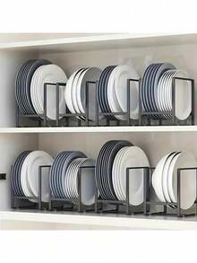 Escorredor de pratos vertical em aço inoxidável, ideal para economizar espaço. Perfeito para pratos, tábuas de corte e tampas de panelas. Organizador de cozinha, feito de metal, utensílio essencial para a cozinha e decoração. Ideal para cozinha, sala de jantar, festas, camping, atividades ao ar livre e encontros. Presente perfeito para o Dia dos Pais, Dia das Mães, Páscoa e muito mais. - Multicolorido - Ver 3