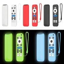 Silicone Protective Case For Onn.GoogleTV Box 4K Pro Remote Controller Cover With Lanyard Shockproof Shell Remote Control Sleeve - Multicolor - View 3