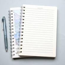 A5螺旋笔记本，66页，横格纸，加厚封面，办公用品，学生学习笔记本，烫金封面硬面笔记本 - A5 - 查看 6