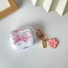 粉色花卉图案 Pro 3 耳机保护套，兼容 ，无线耳机保护套，适用于 1/2，新款 3/Pro/Pro2 耳机保护壳，送给男友/女友的礼物 - 無色 - 查看 7