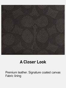 COACH Nolita 19 Classic Canvas Printed Zipper Shoulder Bag, Elegant Compact Women's Handbag, High-Quality Fashion Designer Wallet, Suitable For Daily Use And Special Occasions - Walnut Wood Color - View 5