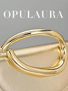 OpulAura Retro Solid Color Clutch Bag, Versatile Compact Purse, Fashionable PU Leather Handbag For Women, Suitable For Weddings, Parties, Galas, Dinners And Other Occasions - Gold - View 5