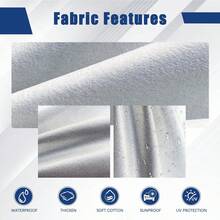 Funda impermeable para coche, funda para coche, impermeable para coche, funda protectora multifuncional, funda protectora que cubre el coche, resistente a la lluvia, al polvo, a la suciedad, de alta calidad, portátil, retráctil, plegable, fácil de almacenar, fácil de limpiar, fácil de instalar, resistente y duradero, tamaño XL, protege la apariencia del coche que no se ha utilizado durante mucho tiempo, adecuado para muchos modelos de automóviles, adecuado para garajes, jardines, patios, viajes (gris) - L - Ver 8