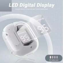 TWS无线迷你耳机，带LED电量数字显示，TWS无线耳机，立体声蓝牙耳机，适用于所有智能手机 - 查看 5