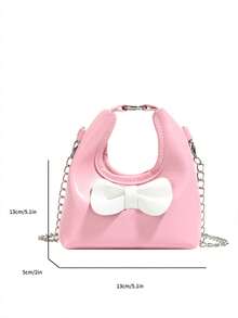 Fashionable Mini Red Clutch Small Bag, Casual Stylish Handbag, New Style Handbag With Bowknot - Multicolor - View 11