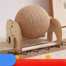 Sisal Scratching Ball, Chew Toy, Stress Relief Ball For Cats, Durable Pet Toy - Multicolor - View 4