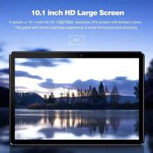 Qetupa Android 15 平板电脑，10.1 英寸屏幕，4GB 运行内存 + 64GB/128GB 机身存储，MTK 6762 八核 2.0GHz 处理器，500 万像素前置摄像头和 1300 万像素后置摄像头，高清 (1280x800) IPS 触摸屏，6000mAh 大容量电池，不支持 SIM 卡，适合作为男女礼品（不含适配器） - 灰色 - 查看 2