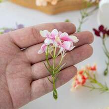 30 Stück winzige Schleierkraut Blumen, mehrfarbiger künstlicher Schleierkraut Strauß, frischer Landhaus-Stil Stoffblumen, DIY Handwerks-Dekorationsmaterial, zarte durchscheinende Blütenblätter, realistische Textur, mehrfarbig gemischt um verschiedene Kreationsbedürfnisse zu erfüllen, mit schlanken grünen Stielen kombiniert um das lebendige frische Gefühl von echtem Schleierkraut nachzuempfinden. Doppelter Blütenkopf-Design, kompakt und exquisit, ohne leichtes Ausstreuen oder Verblassen. - Verschiedenfarbig - Übersicht 7