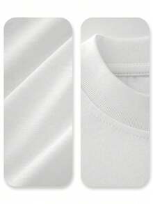 Men's T-Shirt With Alejandro Rauw, Men's T-Shirt With Double-Sided Print, Fashion, Casual, Crew Neck, 220 G/M2 Cotton (1 Piece) - White - View 5