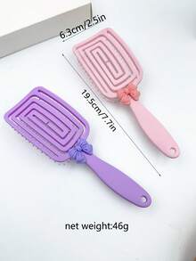 1pc Hollow Butterfly Comb, Suitable For Wet & Dry Hair - Multicolor - View 12
