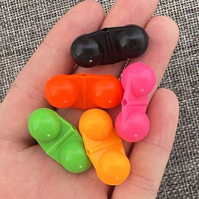 Double Bell Rattle Beads Plastic Lure With Steel Ball Alarm Signal Accessory