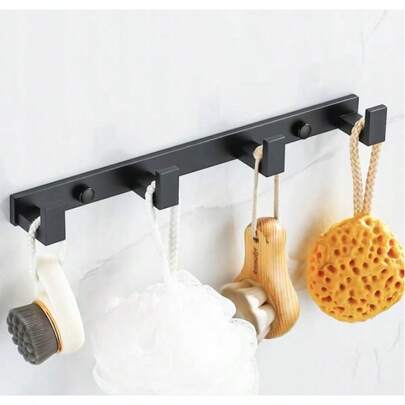 1 stuk badkamerhaak, laat geen sporen achter en beschadigt de muur niet. Geschikt voor wand- en deurmontage, boren is niet nodig. Te gebruiken voor het ophangen van kleding, jassen, hoeden, sjaals en handdoeken in de slaapkamer.