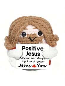 1pc Crocheted Jesus Doll, Conveying Sincere Encouragement. Crocheted Dolls Will Bring Joy To Me Or My Loved Ones. This Is Not Only A Gift For Myself, But Also A Unique Gift For Friends Or Family. - Multicolor - View 1
