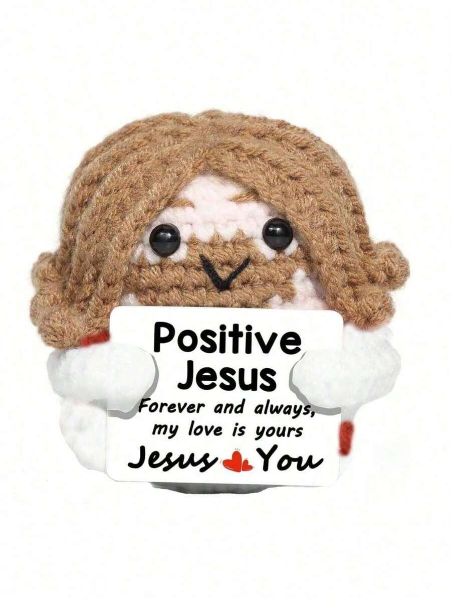 1pc Crocheted Jesus Doll, Conveying Sincere Encouragement. Crocheted Dolls Will Bring Joy To Me Or My Loved Ones. This Is Not Only A Gift For Myself, But Also A Unique Gift For Friends Or Family. - Multicolor - View 1
