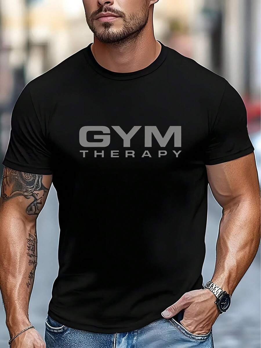 100% Men's Outdoor Casual Sports T-Shirt, GYM Relax Stylish Print - A Print T-Shirt For Men In Spring And Summer, A Fashionable Item. Pure Cotton Cute Bunny Unisex T-Shirt, Mother's Day Gift Unisex Tee. Unisex Relaxed Fit All Match Tee - 黑色 - 查看 1