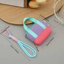 New Mini Coin Purse With Wrist Strap, Earbud Case, Dopamine Pink Card Holder, Dopamine Pink Mini Clutch, Earbud Case - Multicolor - View 3