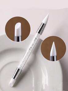 3件套3D立体花朵美甲模具套装，含雕刻笔，可重复使用硅胶美甲雕刻模具，适用于DIY美甲，凝胶亚克力美甲雕塑模板，美甲工具 - 彩色 - 查看 5