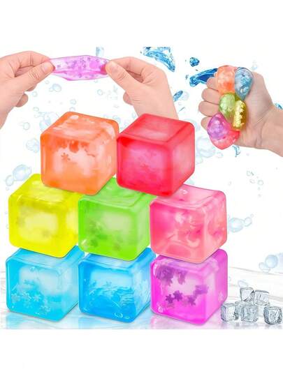 Shiling Nee Doh Cube - Stress Relief And Fidget Toy, Squishable Cube Toy, Birthday Gift - Christmas Gift, Perfect Present - Gift