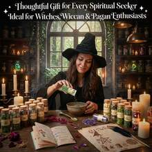 30 Jars Witchcraft Herbs Kit For Beginners, Wiccan Altar Supplies With Crystal Spoon, Feather Pen, Herbal Guidebook & Parchments, Magic Spell Herbs Set For Pagan Ceremonies, Witchcraft Gifts For Women - 30 Jars - 查看 2