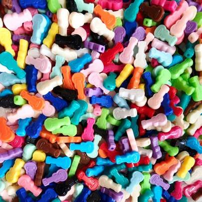 16毫米 100/200/300/500颗 卡通创意吉他珠串 小提琴亚克力隔珠袋 挂件手机链 DIY饰品