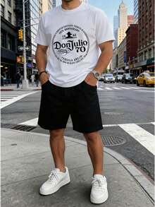 Men T-Shirt Co-Ords - White 2 - View 2