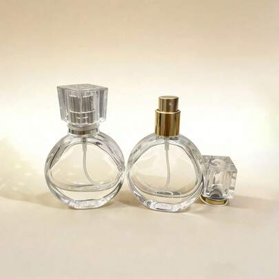 1个30毫升可重复灌装化妆品喷雾瓶，香水分装空瓶，透明玻璃瓶，化妆品样品替换瓶，用于储存香水、精油、液体化妆品