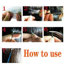 Synthetic Feather Hair Extensions For Women 16 Inch Hairpieces With100pcs Silicone Micro Link Beads And 2 Crochet Hooks Hair Feathers With Tools Kit 16'' 12 Feather Mix Colors - 12種羽毛混合顏色 - 查看 6